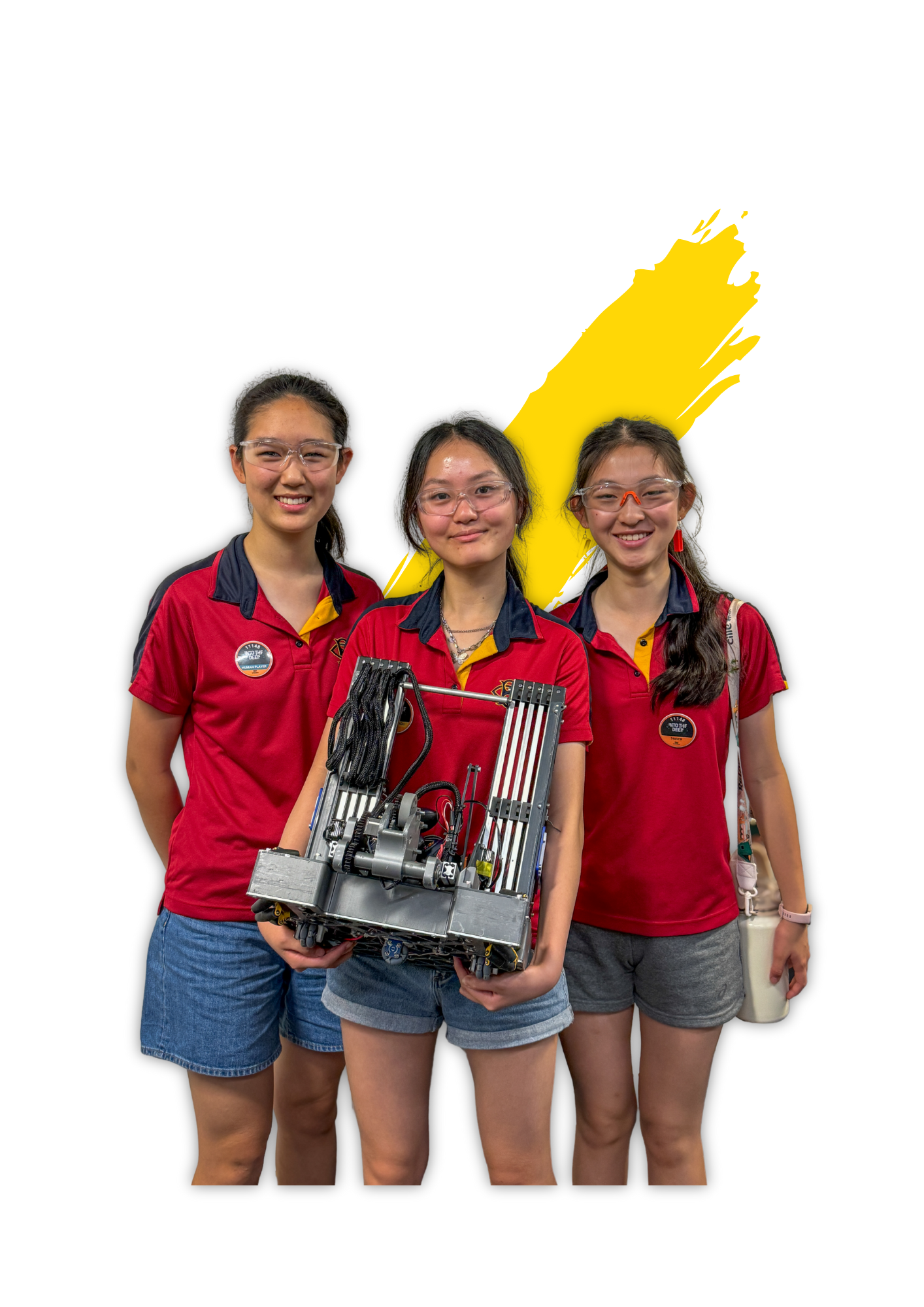 Students with their robot